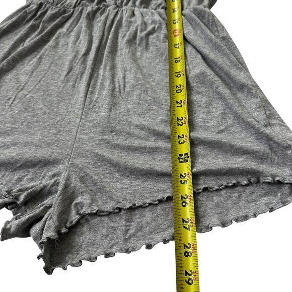Emory Park Gray Stretch Deep V-neck Romper Women's Size Small | 63-13-2 - Picture 5 of 5